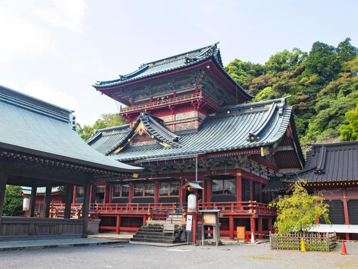 Hotel Associa Shizuoka Exterior foto The haiden of the shrine